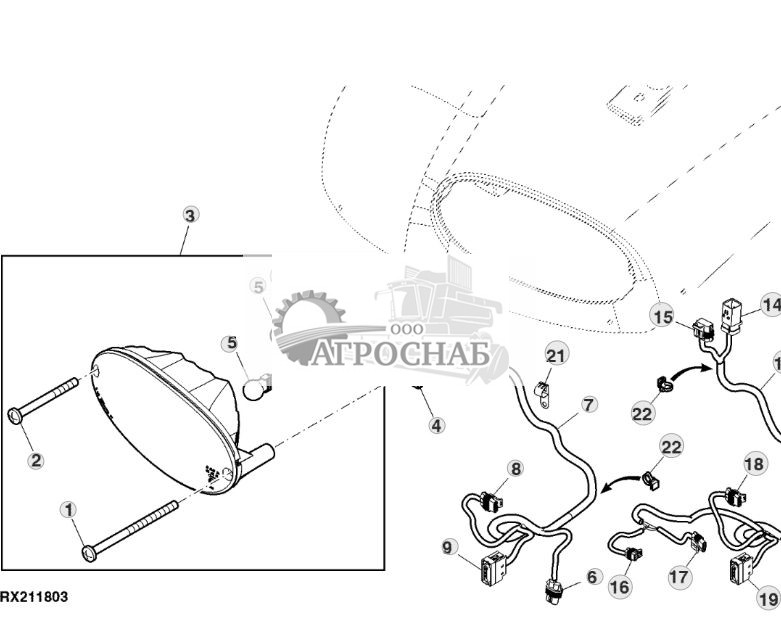Габаритные фонари, задние установленные на крыльях, жгут проводов - ST104338 469.jpg